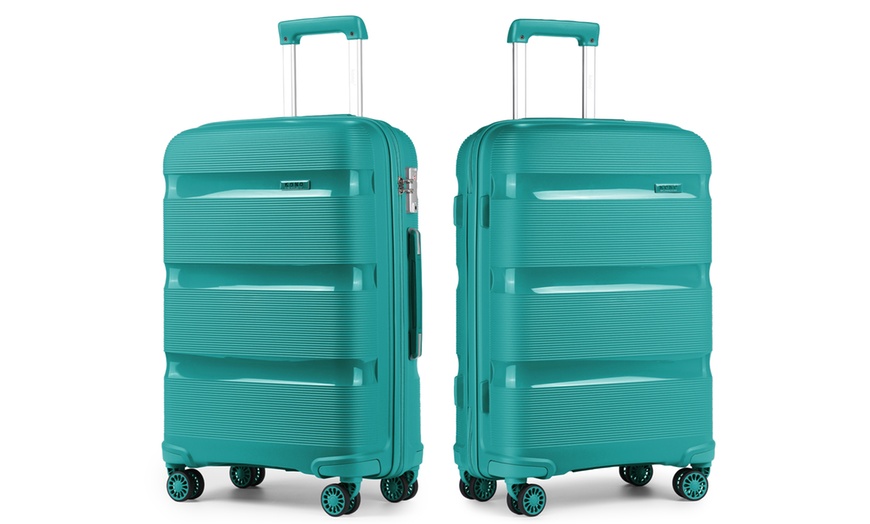 Image 16: KONO 20-inch Colourful PP Hard Shell Suitcase Hand Luggage with Lock