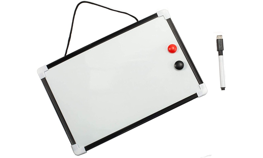 Image 2: A4 Mini Whiteboard with Marker Pen and Magnets