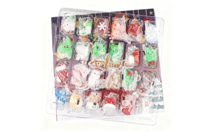 Image 3: 24 Days Countdown Advent Calendar with Rubber Toys