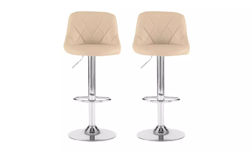 Image 2: Neo Set of Two Madrid Swivel Bar Stools