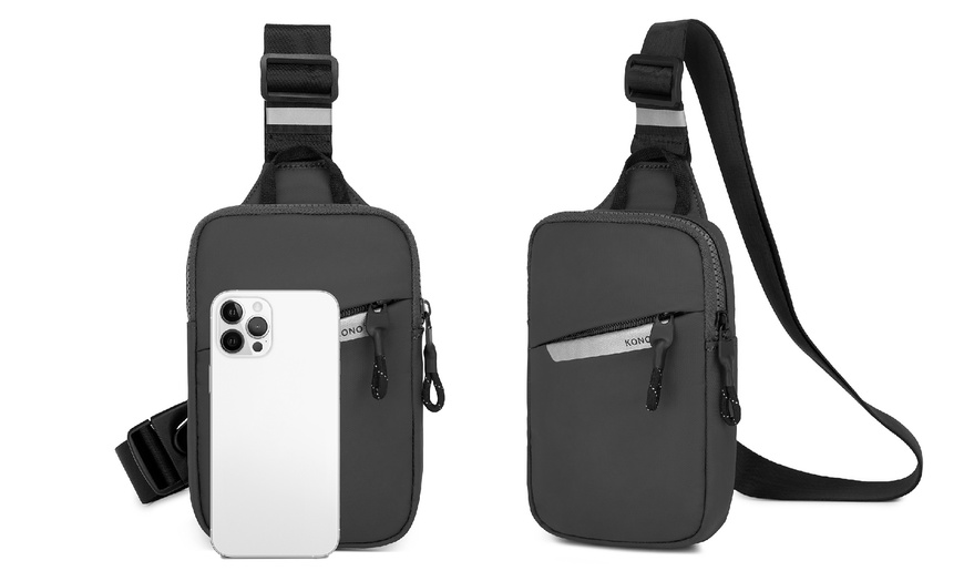 Image 23: Men's Lightweight Dalily Crossbody Bag 