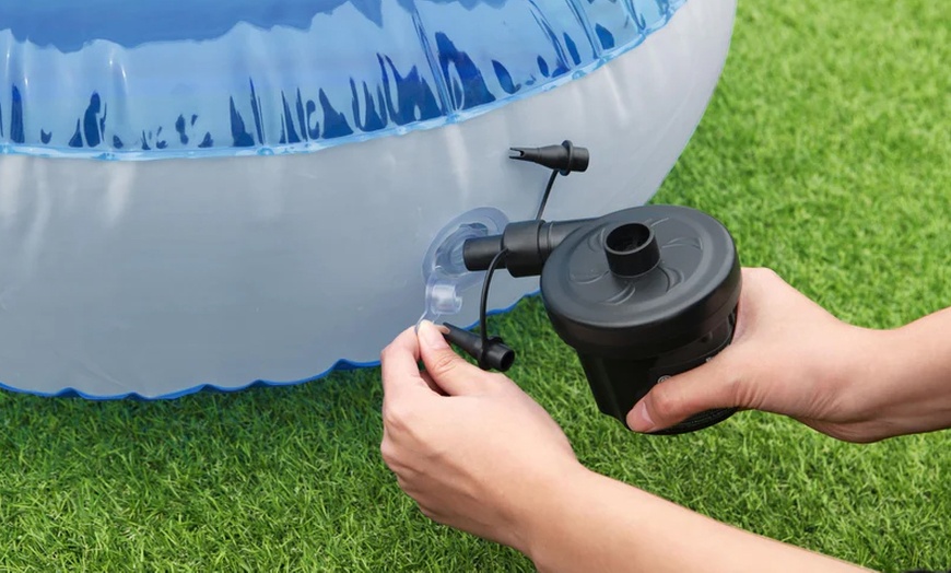 Image 1: 2-in-1 Electric Air Pump - Portable, Quick Fill Inflator/Deflator with 3 Nozzles 