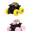 Image 2: 4-Pack 360° Rotating Mini Off-Road Pull-Back Cars for Kids