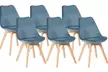 1, 2, 4 ou 6 chaises en velours "Dream" au design scandinave, livraison gratuite - Image 5
