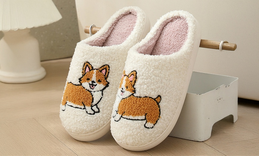 Image 7: Pet-Themed Holiday Slippers