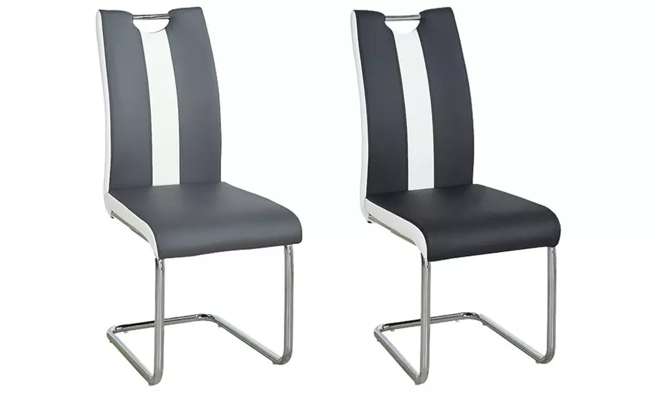 Lot de 4 Chaises de salle à manger ou cuisine, design intemporel, livraison gratuite - Primary Image