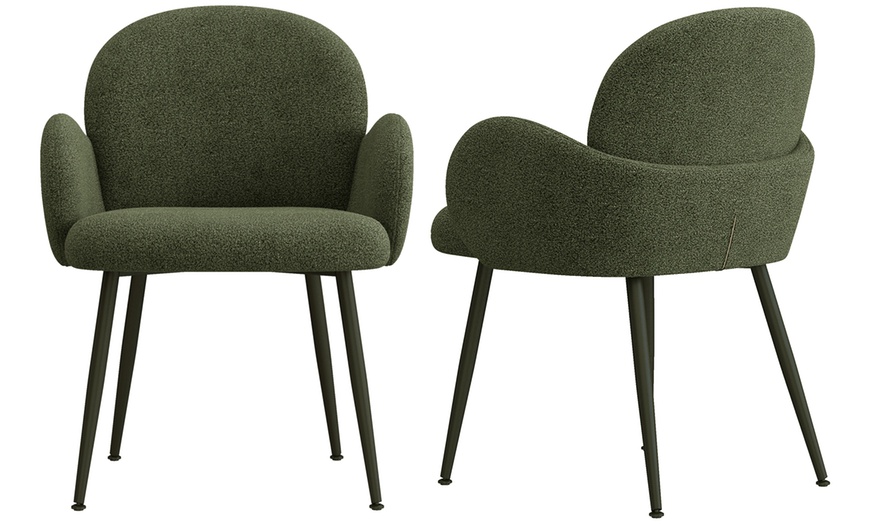Image 31: Lot de 2 fauteuils de table "Alicia" en tissu Cozy de Doosense 