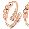 Image 11: 2x Elegante Spinner-Ringe mit drehbaren Perlen zur Entspannung