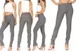 Women's Casual Comfy Slim Pocket Jeggings Jeans Pants with Button - Second Medium