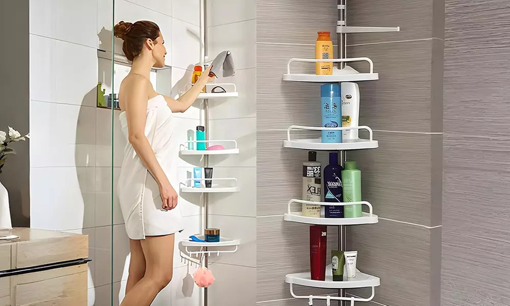 Étagère d’angle télescopique pour douche