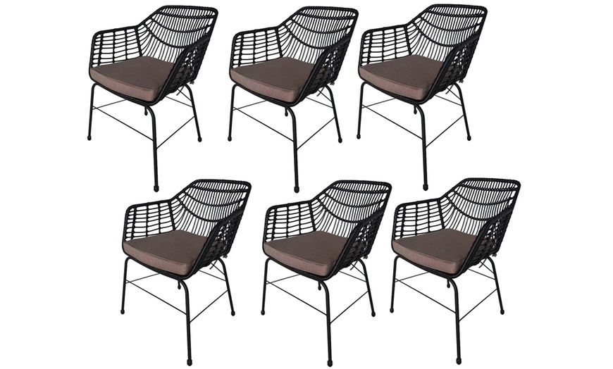 Image 6: Home Deluxe Gartenstühle TARA im 2er bis 10er-Set inkl. Sitzkissen