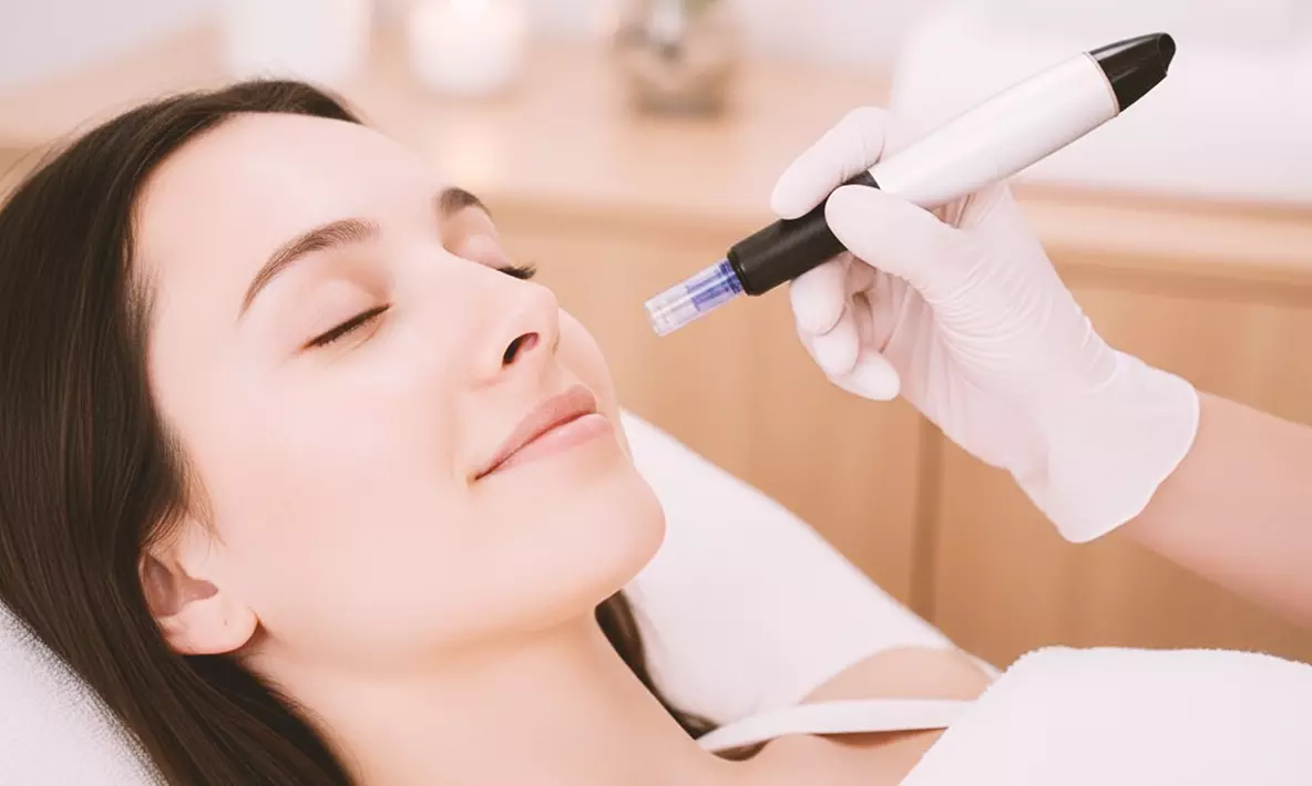 Dermapen facial con vitaminas y tratamiento orbicular: 1 o 2 sesiones