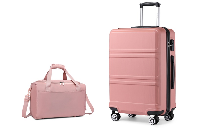 Image 24: KONO 20 Inch Cabin Suitcase Durable ABS Luggage with a Travel Bag