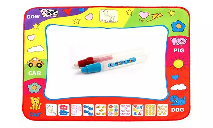 Image 2: Kids’ Magic Doodle Mat and Water Pen Set x1, or x2 Options