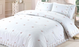 Rapport Home Sophie Lace Trim Duvet Set