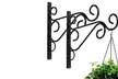 2Pcs Wall Hanger Heavy Duty Metal Hanging Basket Bracket Flower Pot Hook Hanger - Second Medium