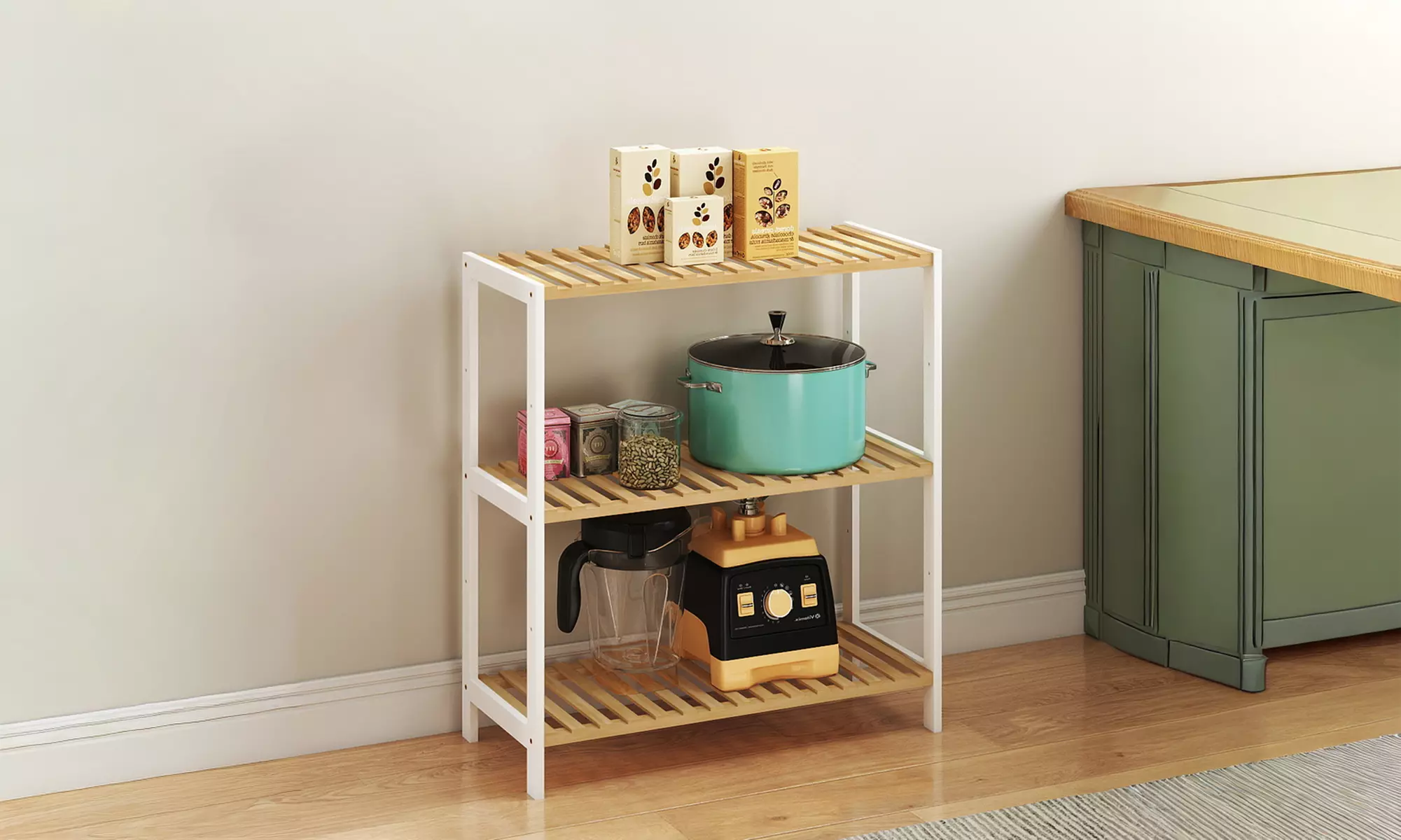 Toque Bamboo And Steel Storage Shelving Collection