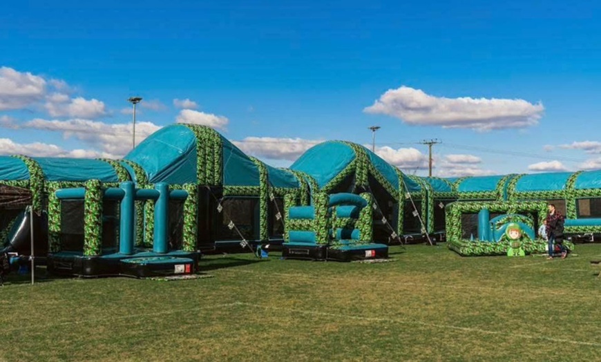 Image 7: Bounce Camp: Family Tickets for 640ft Inflatable Obstacle Course Fun