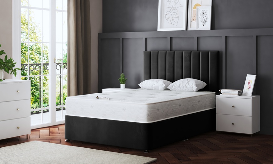 Image 10: Amelia Panel Divan Bed with Two Drawers with an Optional Mattress