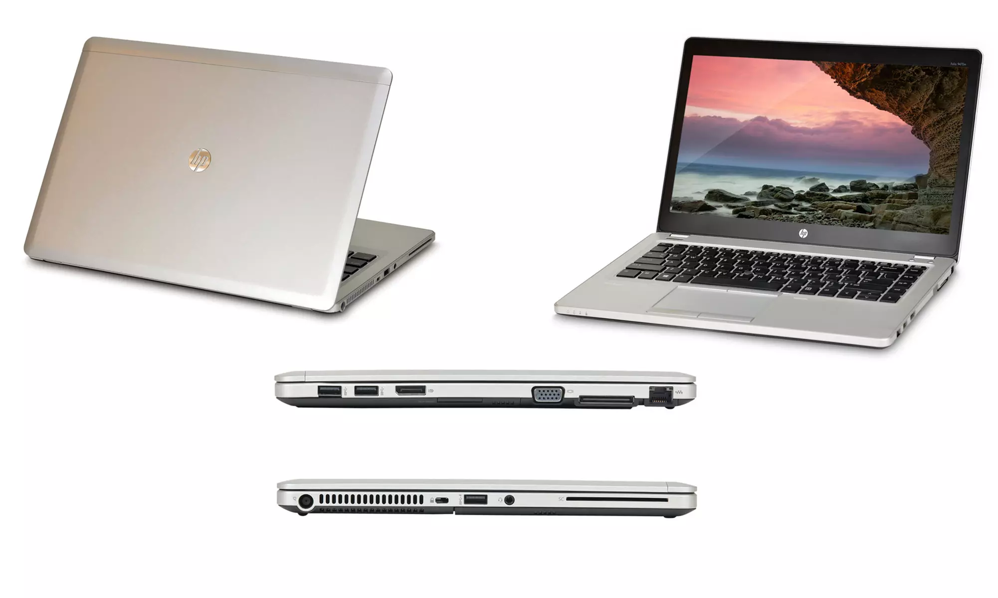 HP EliteBook Folio 14" Notebook with Intel Core i5 Processor, 4GB RAM, and 320GB HDD (Refurbished) - Primary Image