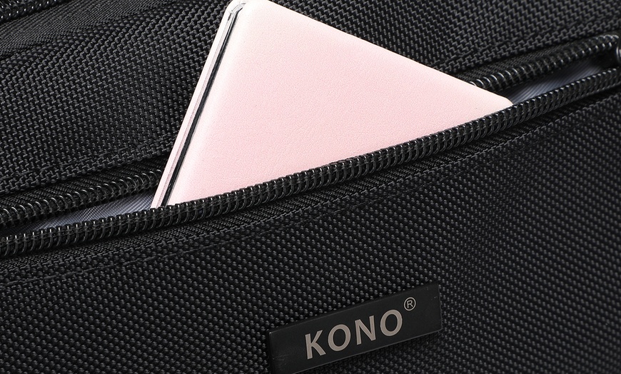 Image 5: Bolso bandolera resistente con múltiples bolsillos
