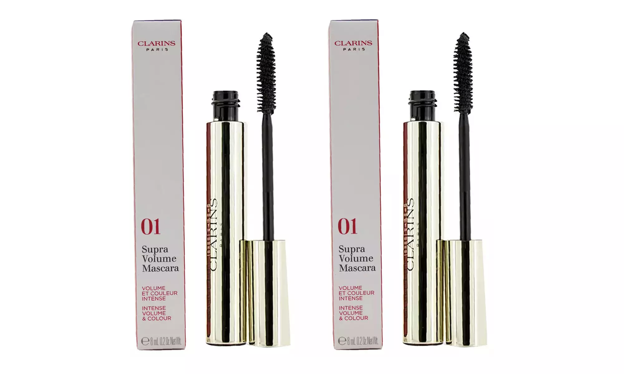 Clarins Supra Volume Mascara 01 Intense Black 8ml / 0.2oz (Choose Pack)