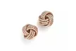 Italian Made 925 Sterling Silver Twist Love Knot Stud Earrings - Second Medium