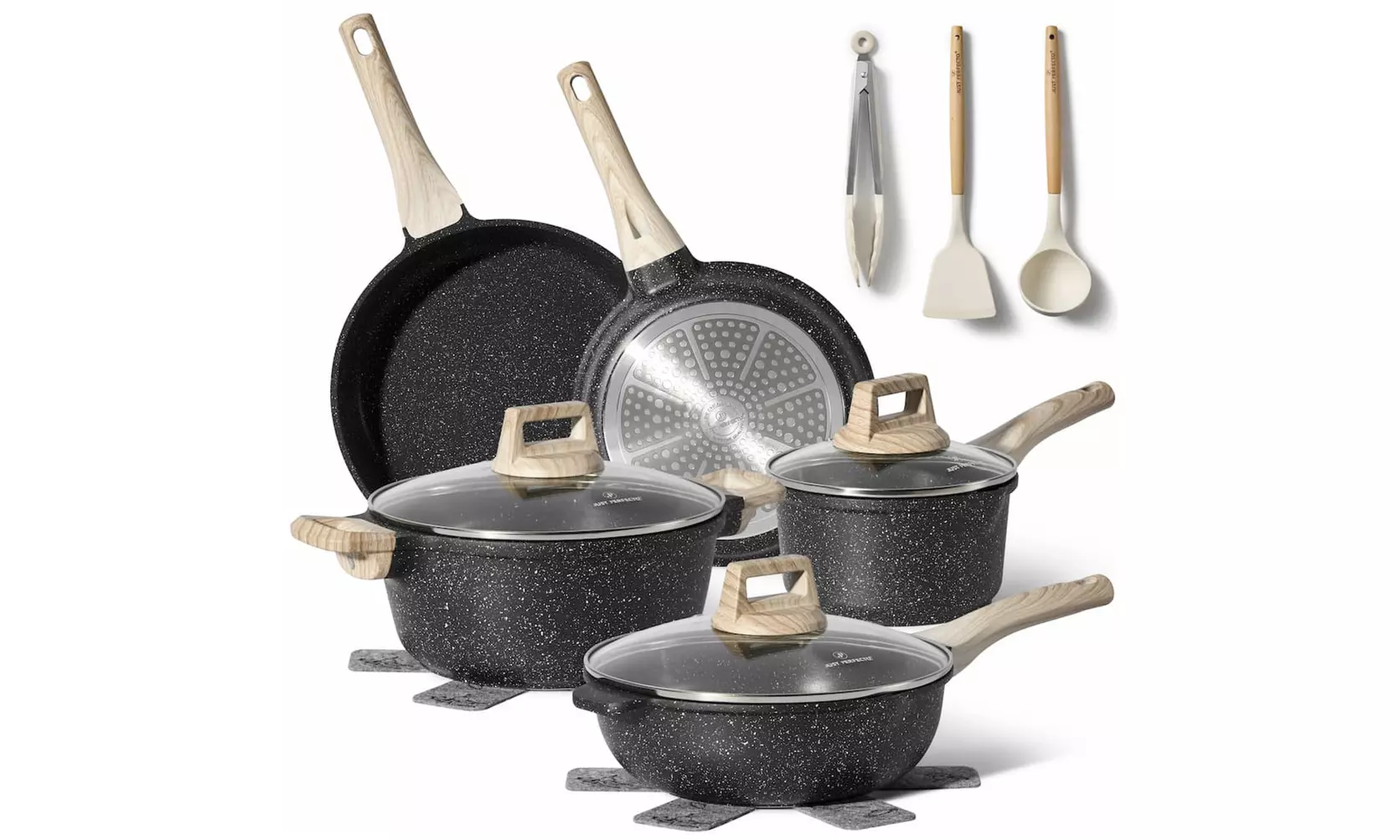 Batterie de cuisine 13 pièces Just Perfecto en granit