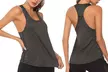 Women Open Back Loose fit Workout Racerback Tank Tops Sport Vest - Second Medium
