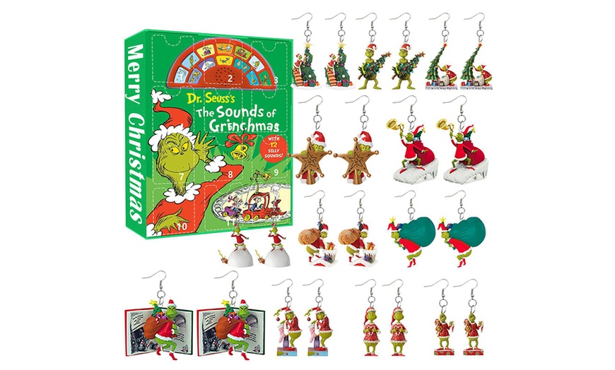 Image 8: 12 Days Grinch-Inspired Earring Advent Calendar
