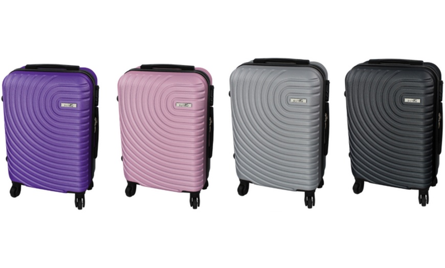 Image 1: 18'' Cabin Suitcase - ABS Hard Shell, Spinner Wheels, Lock