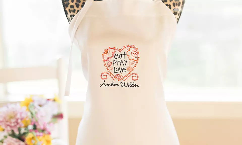 One or Two Custom Embroidered Aprons from Qualtry (Up to 68% Off) - Primary Image