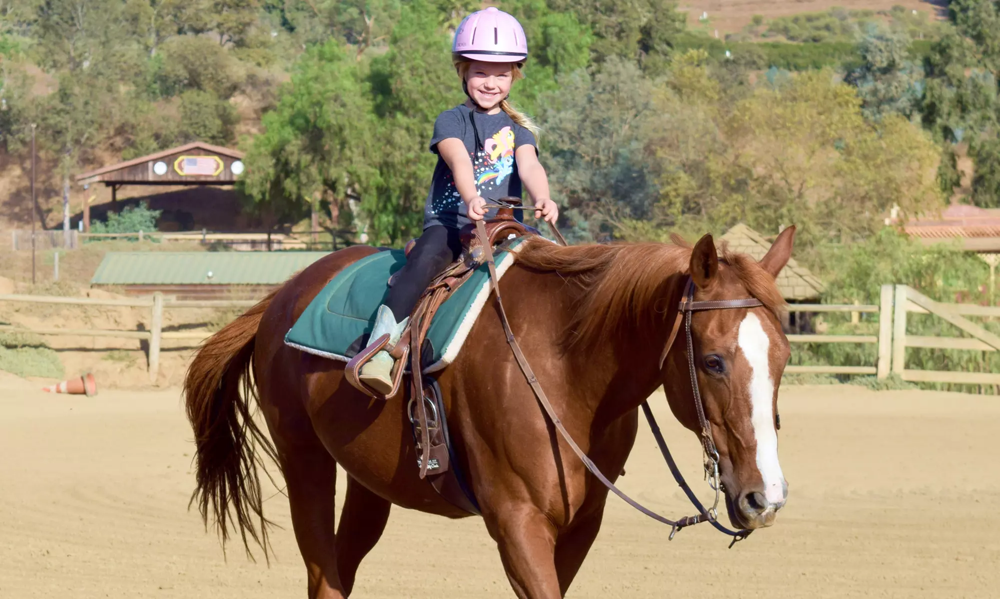 $110 for Three Semi-Private Group Horseback-Riding Lessons at Rawhide Ranch ($195)  - Primary Image