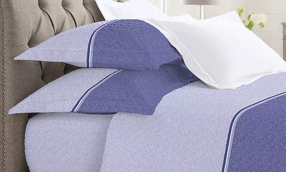 Completo Lenzuola 100% Cotone con angolo di 30 cm, Made in Italy