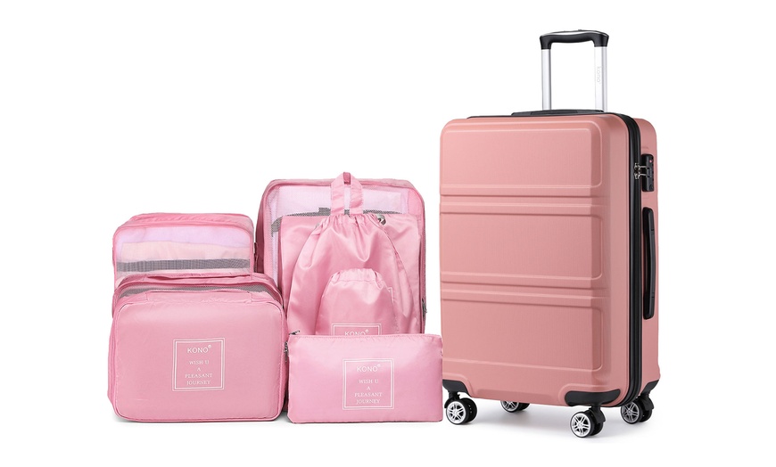 Image 2: Valise rigide avec coque en ABS et 8 sacs de rangement