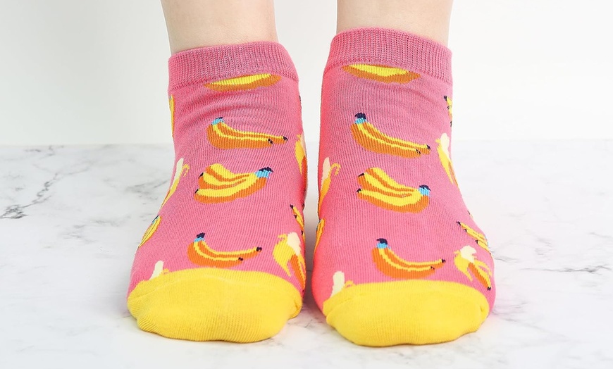 Image 5: 1 of 8 paar kleurrijke sokken met print
