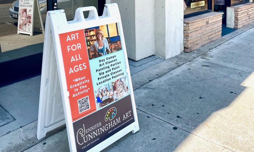 Image 8: Wine & Sip Painting Experience or Kids' Art Class!