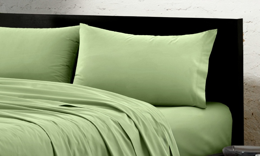 Image 20: Completo letto matrimoniale in 100% cotone percalle