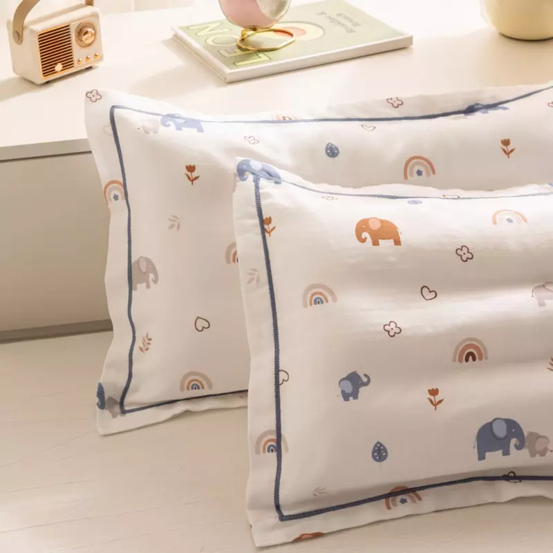 Breathable Pure Cotton Kids Pillowcase Pair