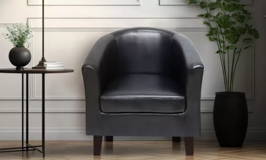 Image 1: Upholstered Accent Chair