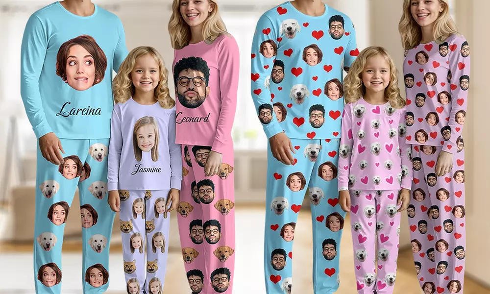 Gepersonaliseerde pyjama set met foto en/of tekst