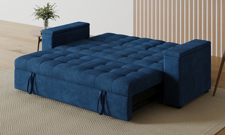 Image 17: Canapé convertible "Tilia" 3 places en tissu Kocoon