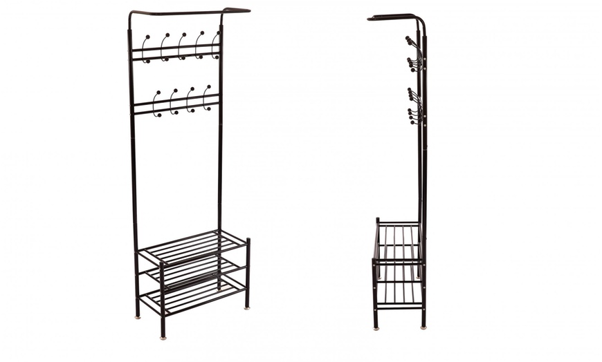 Image 2: Heavy-Duty Metal Coat Rack