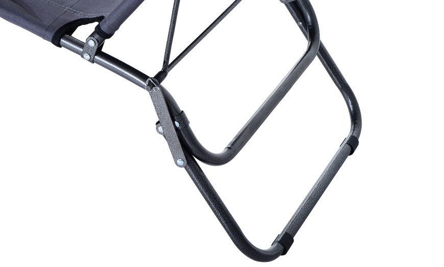 Image 20: Outsunny Two-in-One Foldable Lounger