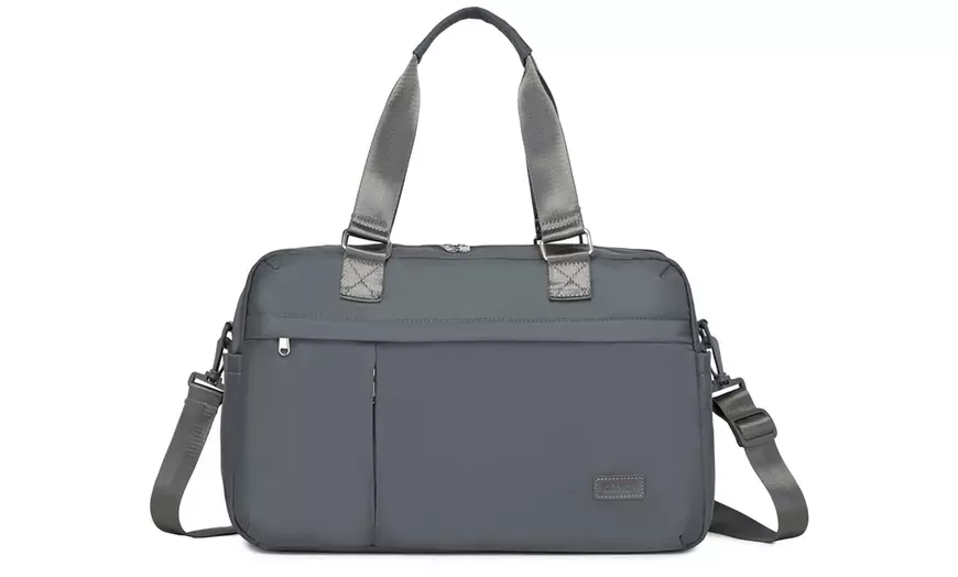 Image 2: 20L Expandable Travel Duffel Bag with Wet-Dry Compartment 