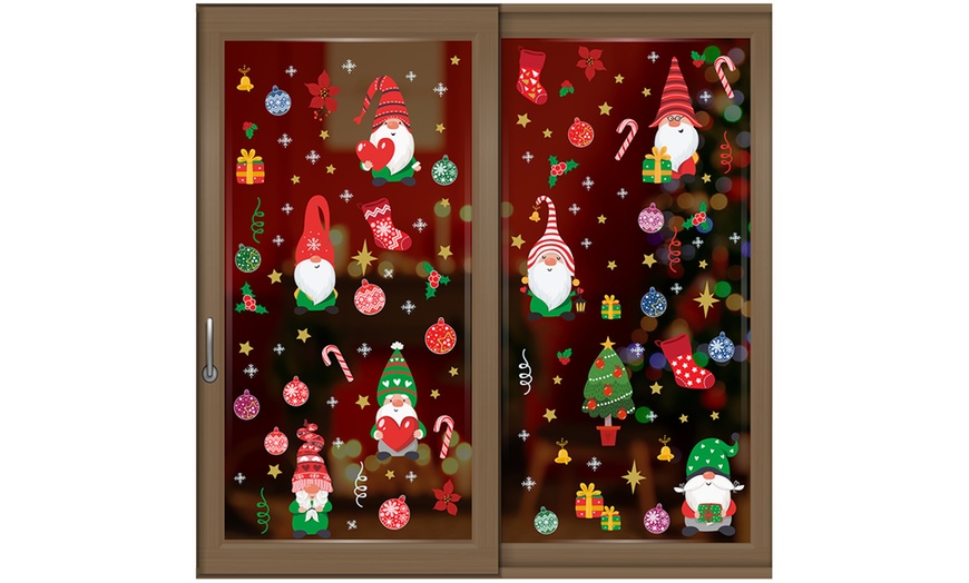 Image 8: Christmas Window Clings Set