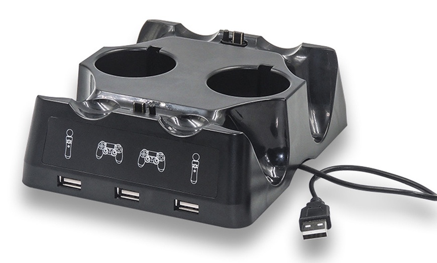 Image 5: 4-in-1 Fast Charging Dock for PS4 and PS Controller