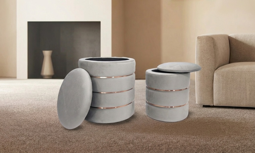 Image 11: Lot de 2 poufs de rangement "Romeo e Giulietta"