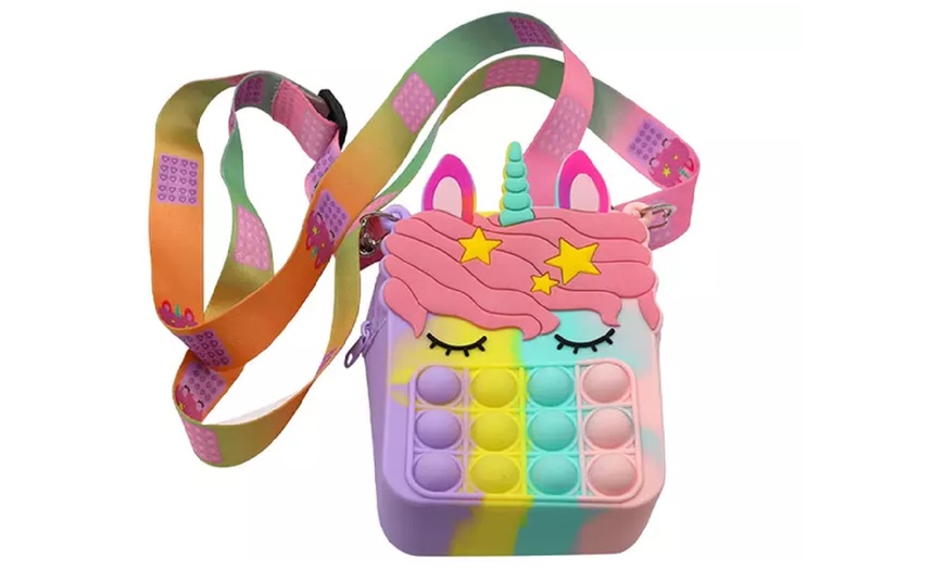 Image 6: Unicorn Push Pop Fidget Bubble Shoulder Bag