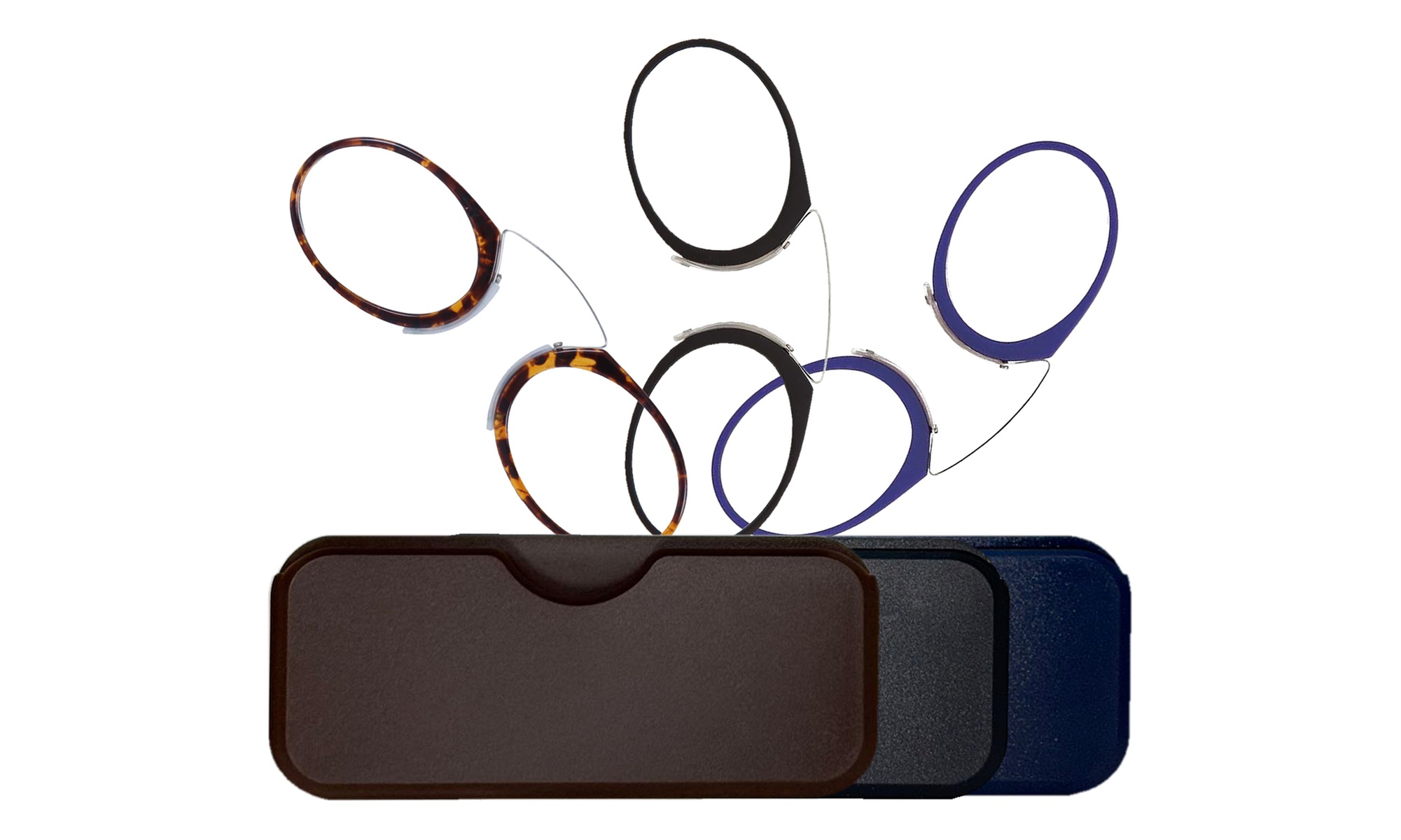 Waloo Ultra Thin and Compact Reading Glasses Readers with Case